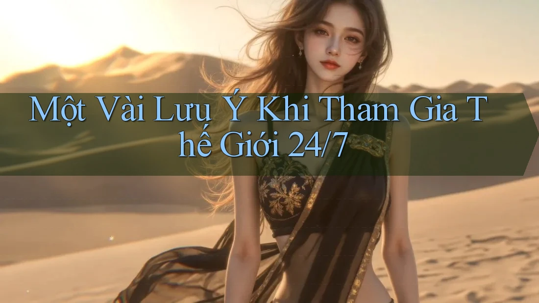 Một Vài Lưu Ý Khi Tham Gia Thế Giới 24/7